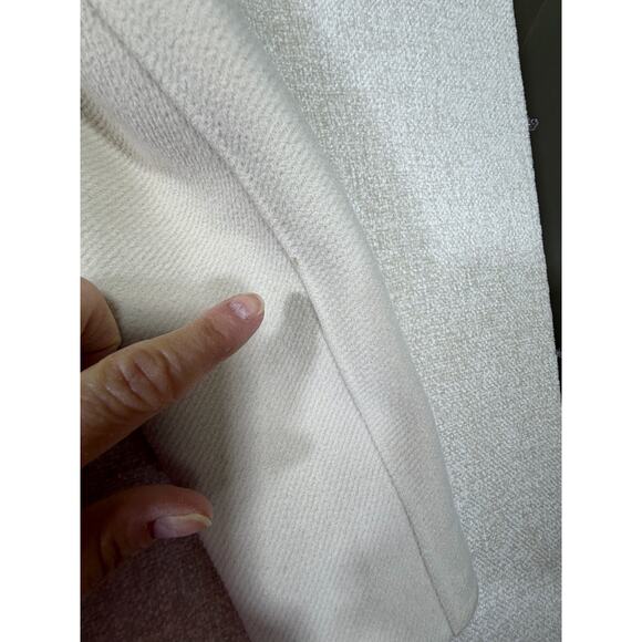 Lafayette 148 Women 10 Cream Button Front Wool Blend Long Sleeve Tailored Blazer - Picture 7 of 7